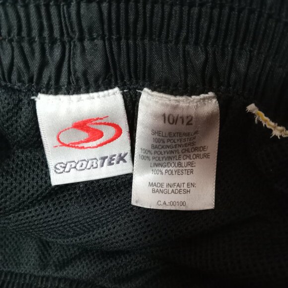 Youth Sport Tek Track Wind Pants YL Black Athletic Lined Zip Sz 10/12 Sportek - Picture 7 of 9